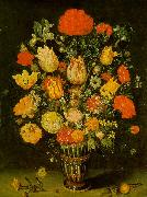 BOSSCHAERT, Ambrosius the Elder Still-Life of Flowers f oil on canvas